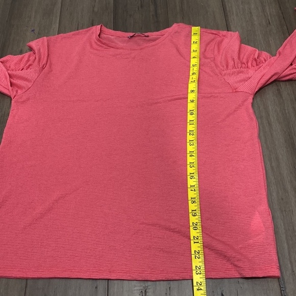 Zara‎ coral long sleeve top - Picture 8 of 8